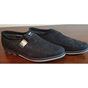 Mens Casual Slip On Black Lightweight Driving Shoes Size 13.5